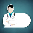 Abstract World health day concept with illustration of doctor.