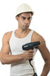 Photo: Attractive hispanic african american construction worker Attractive hispanic african american construction worker