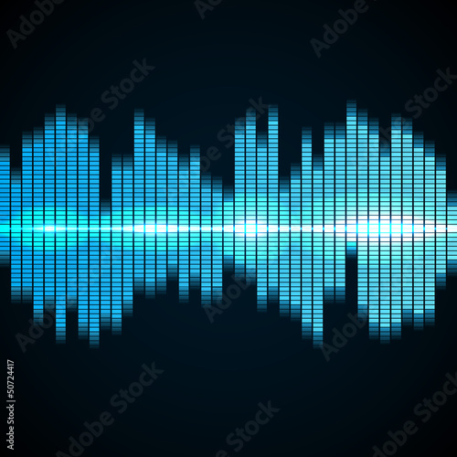 Vector: Digital equalizer with bright blots Digital equalizer with bright blots