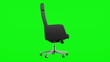 Video: modern black office chair loop rotate on green chromakey modern black office chair loop rotate on green chromakey