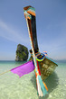 Long-boat and beautiful ocean