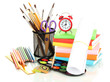 School supplies isolated on white
