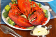 Red Lobster On Platter On Serv...