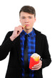man with fast food