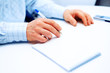 Image of businessman writing