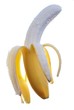 Photo: Open banana isolated on white background Open banana isolated on white background