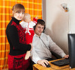 Incomprehension  between man and  family