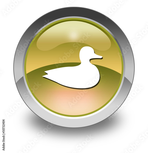 Illustration: Yellow Glossy Pictogram "Duck" Yellow Glossy Pictogram "Duck"