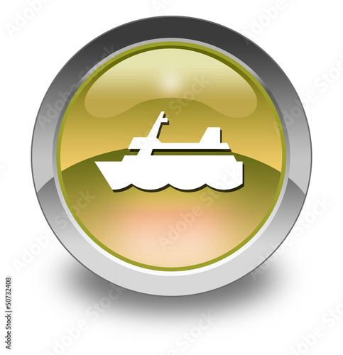 Illustration: Yellow Glossy Pictogram "Cruise Liner" Yellow Glossy Pictogram "Cruise Liner"