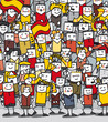 Supporters espagnols en délire qui encouragent leur équipe