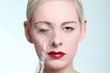 wasser im gesicht