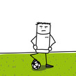 Joueur de football et son maillot SPIKE