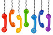 Foto: retro handset row retro handset row
