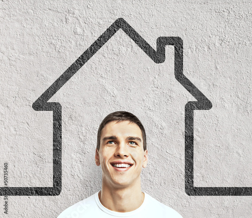 Photo: man and house man and house