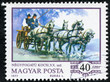 stamp shows World champion Imre Abonyi, driving four-in-hand