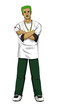 Cartoon illustration of a male figure holding a spray can