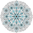 Floral lacy vintage round frame