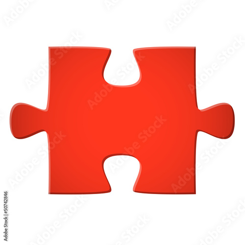 Vector: Puzzleteil rot Puzzleteil rot
