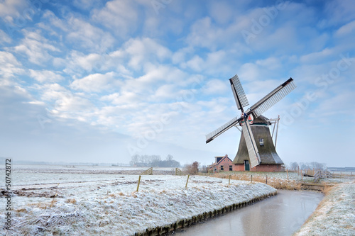 Photo: windmill in winter windmill in winter