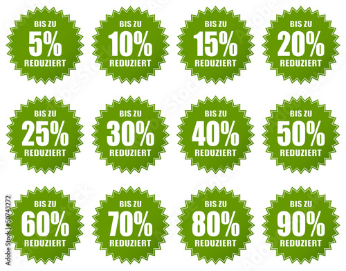 Vector: Rabatt Sticker - grün Rabatt Sticker - grün