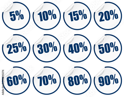 Vector: Rabatt Sticker - blau Rabatt Sticker - blau