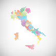 Italien Karte mit Bundesländern