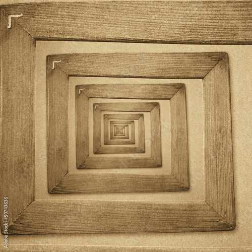 Photo: grunge wood frame background, vintage paper texture grunge wood frame background, vintage paper texture