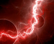 Red abstract lightning