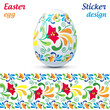 Traditional ornate easter eggs sticker