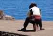 Inca sur l'île Taquile, lac Titicaca