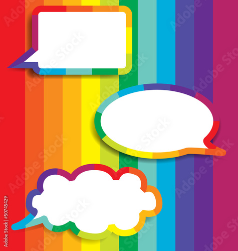 Vector: Colorful Background With Speech Bubble. Colorful Background With Speech Bubble.
