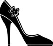 Ilustração vetorial : High heel shoes (silhouette) High heel shoes (silhouette)