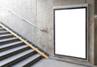 Blank billboard or poster in hall