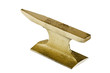 Photo: Gold anvil, isolated on white Gold anvil, isolated on white