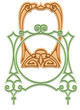 Vector: Abstract framework from the bound lines in style art-nouveau Abstract framework from the bound lines in style art-nouveau