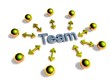 3D Goldzeichen - Teamwork