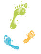 footprints in paint