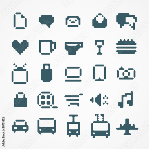 Vector: Pixel web icons collection. set 2 Pixel web icons collection. set 2