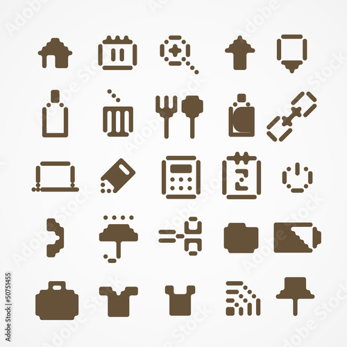 Vector: Pixel web icons collection. set 3 Pixel web icons collection. set 3