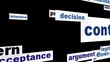 Contract creative words animation