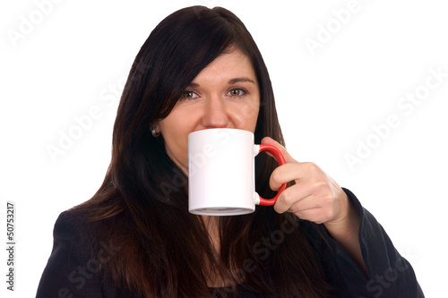 Photo: Woman with a cup of coffee Woman with a cup of coffee
