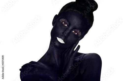 Photo: bodypainted model bodypainted model
