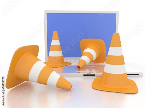Illustration: The computer,a laptop, The computer,a laptop,