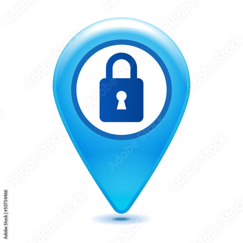 Vector: closed padlock pointer icon on a white backgrpound closed padlock pointer icon on a white backgrpound