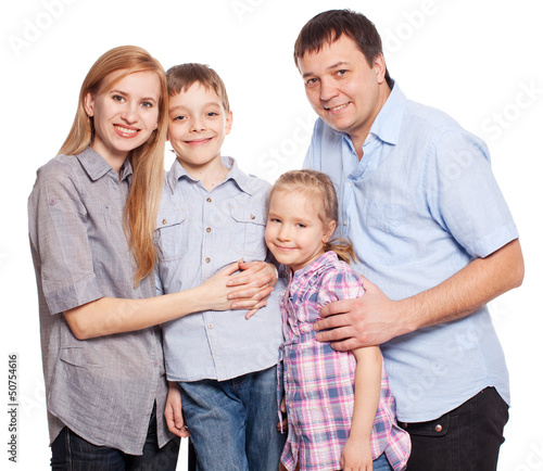 Photo: Family on white Family on white
