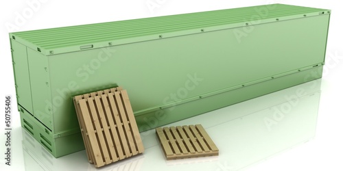 Illustration: wooden box, stand and container wooden box, stand and container