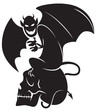 devil & skull vector illustration
