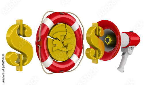 Illustration: Мегафон информирует об экономическом кризисе Мегафон информирует об экономическом кризисе