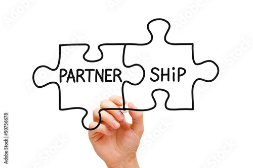 Photo: Partnership Puzzle Concept Partnership Puzzle Concept