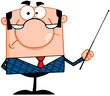 Angry Business Manager With Pointer